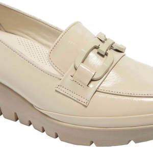 Carl Scarpa Forza Off White Leather Wedge Loafers